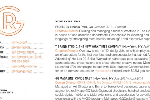 Designing a Resume for Creatives