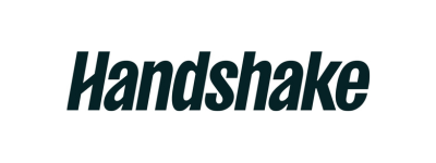 The Handshake logo in black against a white background